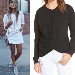 Sincerely Jules Black Knot Front Sweatshirt Size M